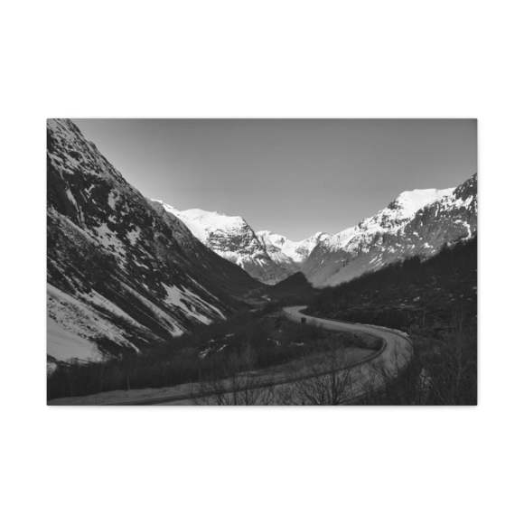 Forest Mountain Black And White Nature Wilderness Photography Canvas Wall Art fo